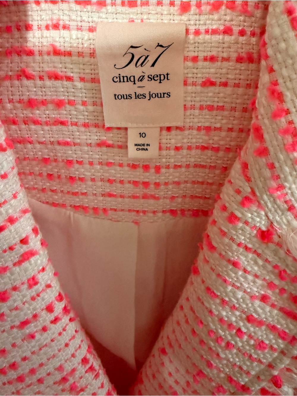 NWOT Cinq a Sept Tweed Blazer with Matching Shorts Set Sz 10 - Picture 3 of 3